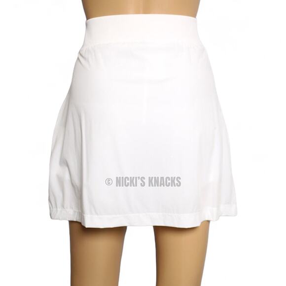 Calvin Klein White Tennis Skort Zip Pockets Stretch Built-In Shorts Size XL - Picture 5 of 12
